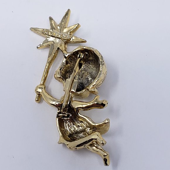 Vintage Tancer II Guardian Angel Star Brooch Pin - Picture 2 of 5